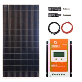 Kit Painel Solar 335W Controlador MPPT 20A Display