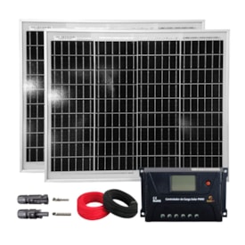 Kit Painel Solar 60W com Controlador 30A PWM