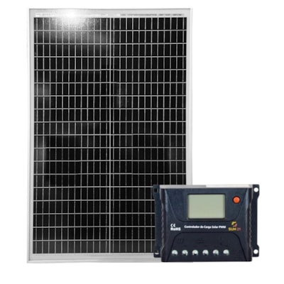 Kit Painel Solar 60w Controlador PWM 30A