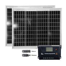 Kit Painel Solar 60W P/ Caminhão Controlador PWM 30A MC4