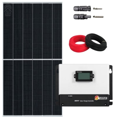 Kit Painel Solar 670W Sunova com Controlador 100A SRNE 12V/24V