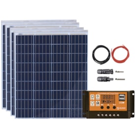 Kit Painel Solar 80w Resun 24V Controlador Laranjinha 30A