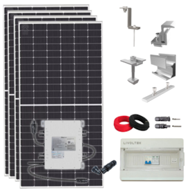 Kit Painel Solar Canadian 528kWh/mês com Microinversor Deye 220V Fibrocimento