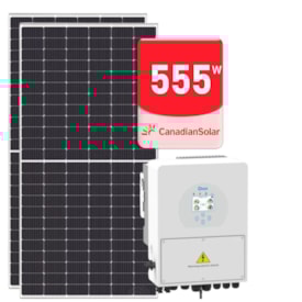 Kit Painel Solar Monocristalino 555W Inversor Deye Hibrido 3k