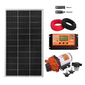 Kit Placa Solar 160W com Bomba de Superficie 12V 7 metros