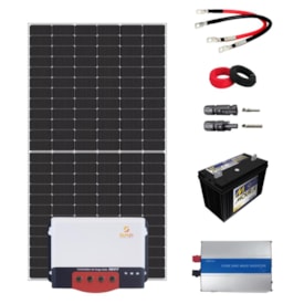 Kit Placa Solar 575w Para Starlink 24/110v Bateria Moura