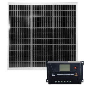 Kit Placa Solar 80W Controlador Carga PWM 30A