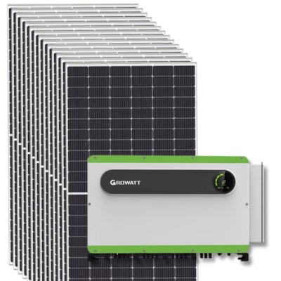 Kit Placa Solar Monocristalina 13.453Kwh/mês Inversor Growatt 75kW 220V