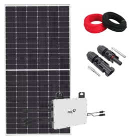 Kit Placa Solar Monofásico Microinversor 266kWh/mês 220V FoxEss Painel