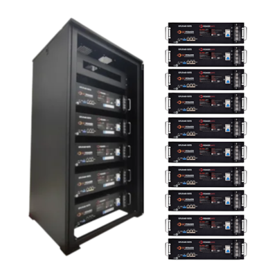 KIT Solar 10 Baterias de Lítio GETPOWER 48V 100Ah + RACK para 10 baterias