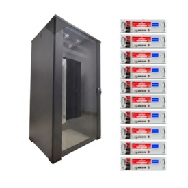 KIT Solar 10 Baterias de Lítio UNIPOWER 48V 100Ah + RACK para 10 baterias
