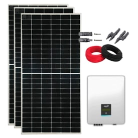 Kit Solar 11kWp ReneSola Inversor FoxEss Monofásico 220V Para Solo