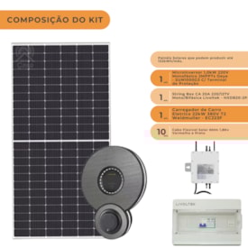 Segunda imagem do produto Kit Solar 132kWh/mês com Carregador Weidmuller Carro Elétrico BYD Song Plus
