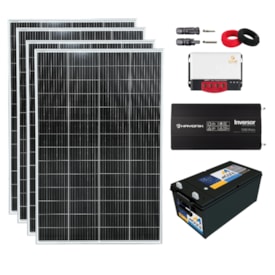 Kit Solar 134,4kW/mês Inversor Hayonik 127V e Bateria Moura