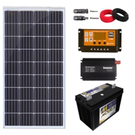 Kit Solar 155W Antena Starlink Autonomia 4h PWM 30A
