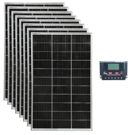 Kit Solar 1600W/h com Controlador de Carga 60A 24V PWM