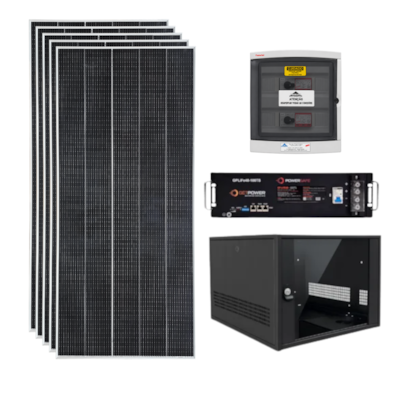 Kit Solar 2,75kWp com Bateria de Lítio 4,8kWh GETPOWER e String Box
