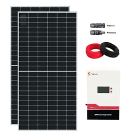 Kit Solar 2 Placa 610W com Controlador de Carga 60A MPPT
