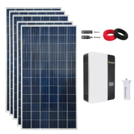 Kit Solar 201kWh/mês para Sitio com Inversor Growatt 3kW 48V 220V
