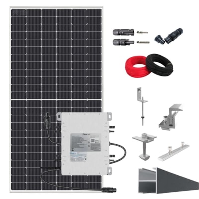 Kit Solar 231kwh/mês Microinversor Deye 220V Fibrocimento