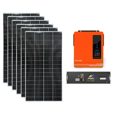 Kit Solar 244kWh/Mês Inversor Anern EVO 4,2kW 24V e Bateria Lítio Moura
                                                    