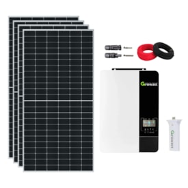 Kit Solar 244kWh/mês para Sitio com Inversor Growatt 5kW 48V 220V