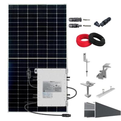 Kit Solar 268kwh/mês Microinversor Deye 220v Fibrocimento