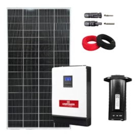 Kit Solar 2720W/dia com Inversor 3kW 48V/127V 80A e Monitoramento Unipower
