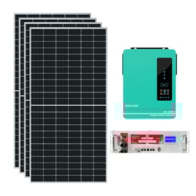 Kit Solar 280kWh/Mês Inversor Anern 6,2kW 48V e Bateria Lítio Unipower