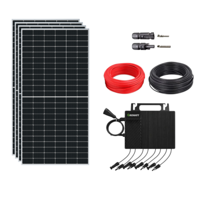 Kit Solar 280kWh/Mês Microinversor Growatt 2,25kW Monofásico 220V