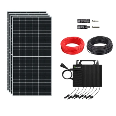 Kit Solar 280kWh/Mês Microinversor Growatt 2,25kW Monofásico 220V
