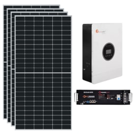 Kit Solar 280Wh/Mês Inversor Felicity 5kW 48V e Bateria Lítio