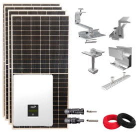 Kit Solar 3.729kWh/mês FoxESS 380V Trifásico Fibrocimento