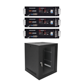 KIT Solar 3 Baterias de Lítio GETPOWER 48V 100Ah + RACK para 3 baterias 