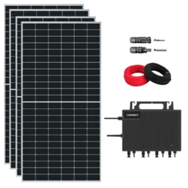 Kit Solar 300kWh/mês com Microinversor Growatt 220V