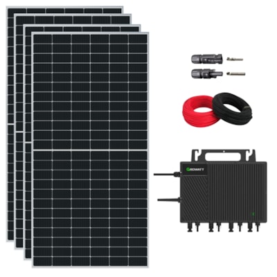 Kit Solar 300kWh/mês com Microinversor Growatt 220V