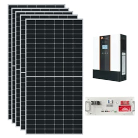 Kit Solar 300kWh/Mês Inversor Felicity 5kW 48V e Bateria Lítio 150Ah Unipower
