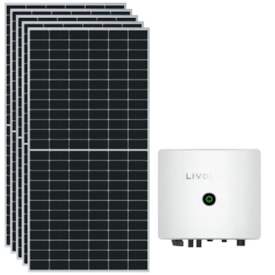 Kit Solar 300kWh/mês Residencial Inversor Livoltek 5kW 220V