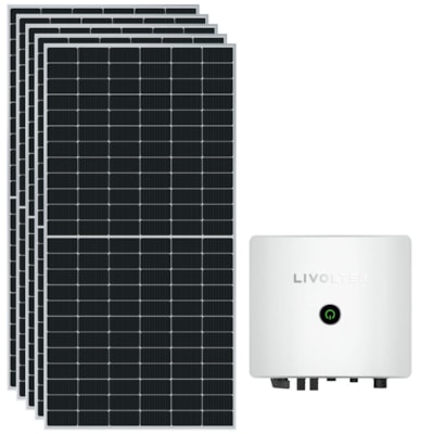 Kit Solar 300kWh/mês Residencial Inversor Livoltek 5kW 220V