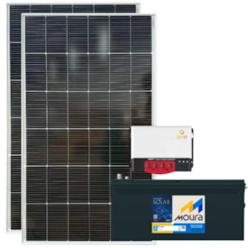 Kit Solar 320W Com Bateria Moura 234Ah