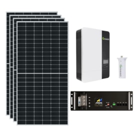 Kit Solar 350kWh/mês 220V com Bateria de Lítio Moura 100Ah 48V
