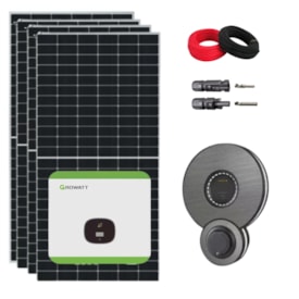 Kit Solar 351kWh/mês Monocristalino com Carregador Weidmuller Carro Elétrico 