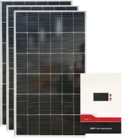 Kit Solar 384W/h com Controlador MPPT 60A SRNE