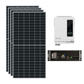 Kit Solar 396kWh/Mês Inversor Anern 10,2kW 48V e Bateria Lítio Moura