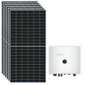 Kit Solar 400kWh/mês Residencial Inversor Livoltek 6kW 220V