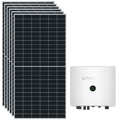 Kit Solar 400kWh/mês Residencial Inversor Livoltek 6kW 220V