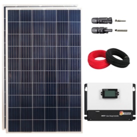 Kit Solar 4480W/dia Resun com Controlador 100A SRNE 12V/24V