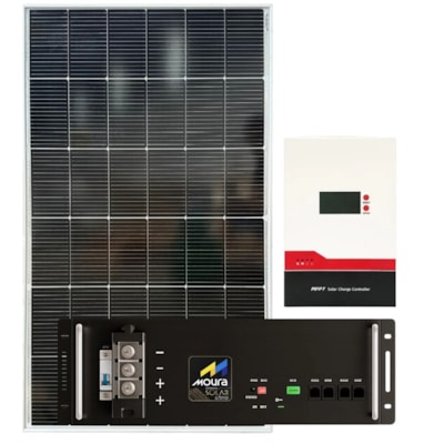 Kit Solar 480W com Bateria de Litio 100Ah 48V Moura