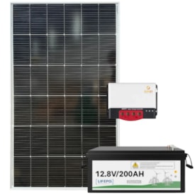 Kit Solar 480W com Bateria de Litio 200Ah 12V Enershare