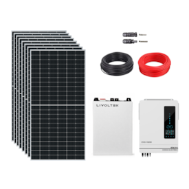 Kit Solar 561Wh/Mês Inversor Anern EVO 10200 e Bateria Lítio Livoltek